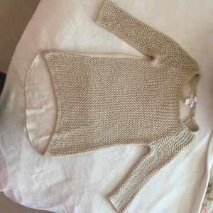 Design history long sleeve dressy light sweater